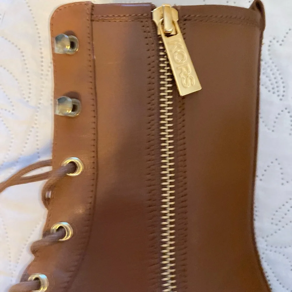 MICHAEL KORS Anaka Leather Combat Boot - Picture 4 of 7